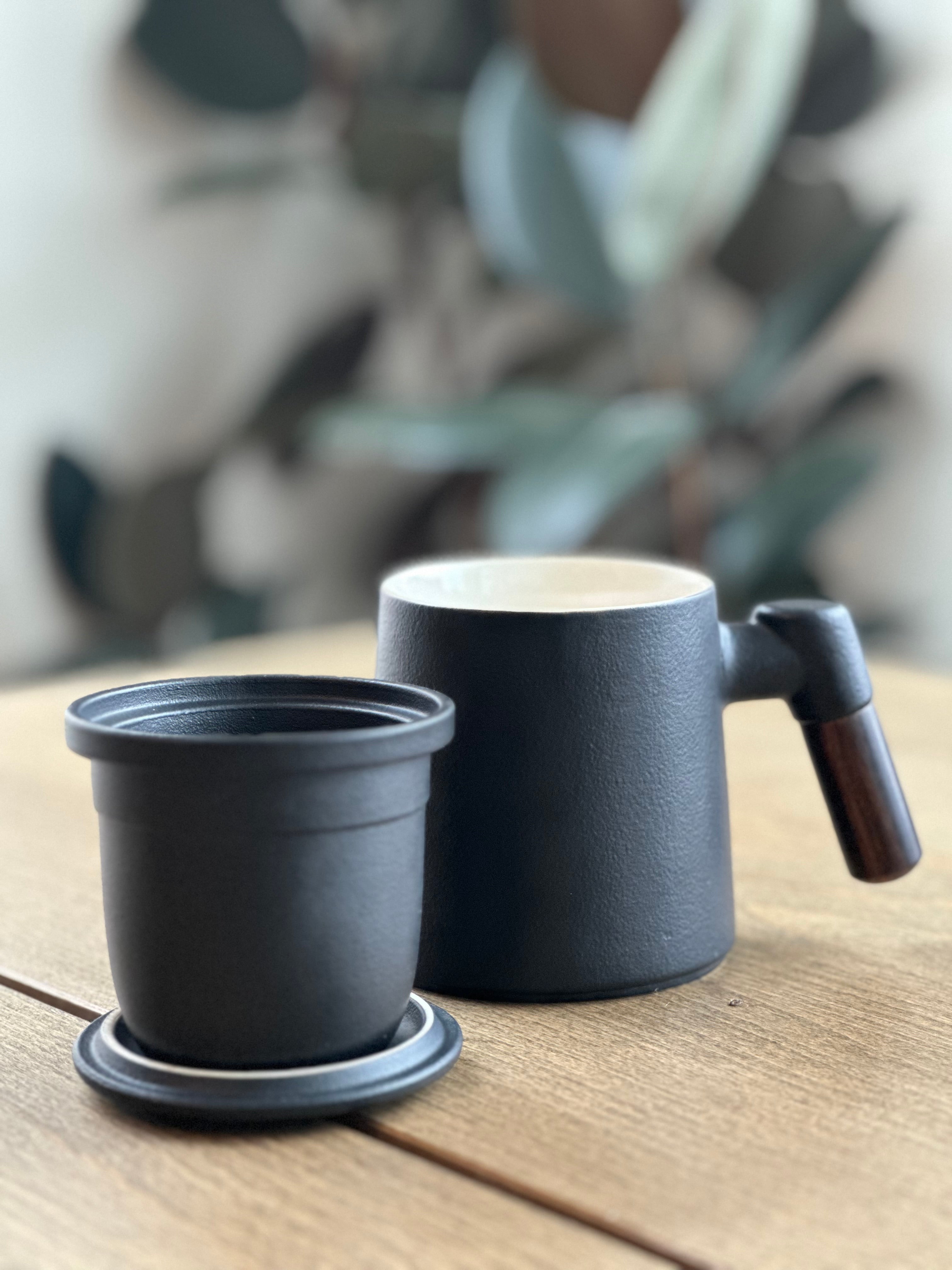 PRETYZOOM Porcelain Ceramic Tea Strainer Filter Tea Colander With Su